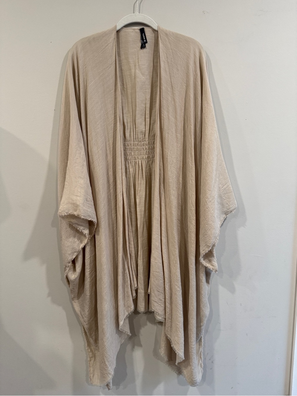 Torrid Beige Lightweight Open Front Kimono